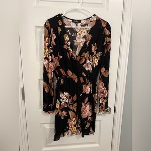 Lulus Floral Wrap Dress